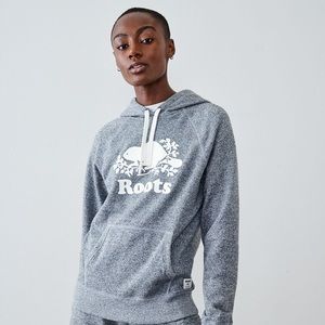 Roots salt & pepper kanga original distressed hooded sweatshirt size XS